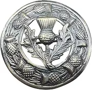 [AAR] Men,s Scottish Thistle Kilt Brooch Fly Plaid Antique Finish 3" (7cm) diameter T