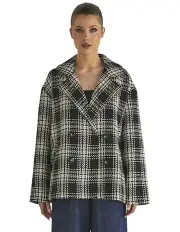 [Fate & Becker] Playback Oversized Check Jacket in Multi