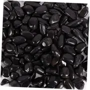 5 lb Black Rocks Pebbles for Plants Natural Decorative Polished Stones 2-4 cm