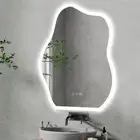 Chic Cloud-shape LED Bathroom Mirror Adjustable 3 Color Vanity Mirror w Demister