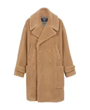 Balmain Long Double-Breasted Buttoned Coat S Nude