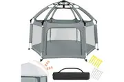 Outdoor Baby Play Pen UV50+ Canopy Easy Assembly (Grey)