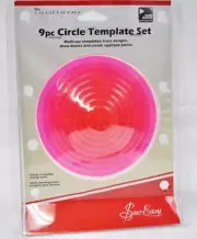 Sew Easy 9 Piece Quilting Circle Template Set New