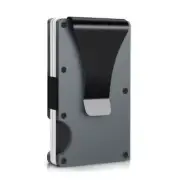 Minimalist Slim Wallet for Men - RFID Blocking Front Pocket Credit Card - Grey