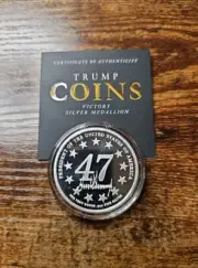 Donald Trump 47th First Edition 99.9% One Ounce Silver Proof 1oz. Coin Medallion