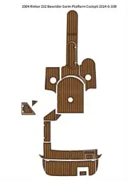 2004 Rinker 232 Bowrider Swim Platform Cockpit Pad Boat EVA Foam Teak Deck Floor