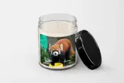 Red Panda Candle - Soy Wax Candle - Hand Poured Candle - 9 oz Vanilla-Scented Ca