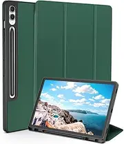 Case for Samsung Galaxy Tab S9+/ S9 FE Plus 5G 12.4 Inch 2023 Case with S Pen Holder, Slim Folio Stand Protective Tablet Cover, Auto Wake/Sleep, Multi-Angle Viewing, Green