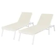 Jabari Outdoor Sunbed with Cushion (Set of 2)