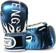 Blelsa Children Boxing Gloves Kick Boxing Training Gloves Youth Muay Thai Punching Bag Mitts Boxing Practice Equipment for Punch Bag Sack Boxing Pads Age 8 to 14 Years Old Blue