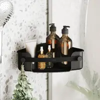 在飛比找momo購物網優惠-【UMBRA】Flex吸盤壁掛浴室三角瀝水置物架 墨黑(浴室