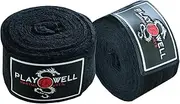 Playwell Martial Arts Boxing Cotton Long Black Hand Wraps - 5 Meters Long