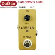 MINI LOOPER Guitar Effects Pedal with 5 Minutes Maximum Loop Length 48K/24 Bit