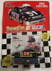 Racing Champions NASCAR Davey Allison #28 Stock Car/Collectors Card/Stand 1:64