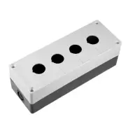 Push Button Switch Control Station Box 22mm 4 Button Hole Black and White