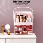 Skincare Organizer Large Capacity 3 Layers Pink Waterproof Dustproof Humaniz ZZ1