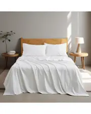Unikome 400 Thread Count Organic Cotton Ultra-Soft Breathable Sheet Set