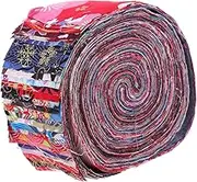 1Roll DIY Colorful Cotton Fabric Strips for Quilting and Patchwork for Crafts Sewing Projects and Home Decorations