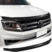 SUERAUTO4X4 Bonnet Protector for VW Volkswagen Amarok 2H 2009-2022 Accessories, Tinted Black Injection Front Bonnet Stone Guard Hood Protector Trim Cover Ute Car Exterior