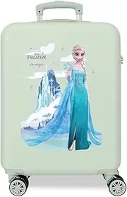 [Disney] Frozen Arendelle is Magic Cabin Suitcase Green 38x55x20cm Hard ABS Combination Lock Side 34L 2kg 4 Double Wheels Hand Luggage, Green, One Size, Cabin Suitcase, Green, One Size, Cabin Suitcase