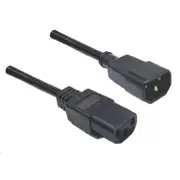 Dynamix C-POWERC X03 10A IEC C14 to C13 Power Extension Cord - 30cm - Black SAA Approved [C-POWERC X03]