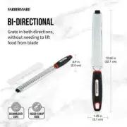 Farberware Soft Grips 7" Long Zester Grater Food Cheese Lemon Cooking Kitchen