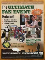 2007 Wizard World Texas Print Ad/Poster DC HeroClix Spectre Miniature Figure Art