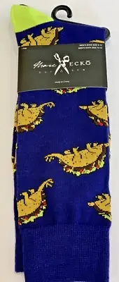 Dinosaur Stegosaurus Socks Marc Ecko Blue Casual Dress Novelty New Free Shipping