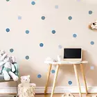 Blue Gray Polka Dot Wall Stickers, sacinora DIY Circle Wall Decals Removable ...