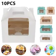 Paper Windowed Cupcake Carrier 4 6 Holes Muffin Cake Box Party Birthday weFvC
