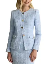 St. John Textured Plaid Jacket