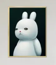 Bad Bunny by Apple Pie, Giclee Print on Canvas Framed Modern Art