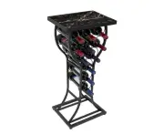 Wine Rack side Table Freestanding Wine Bottles Storage with rack Hold 11 Wine Bottles