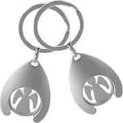 [HOODANCOS] 2Pcs Shopping Trolley Token Keychain Key Ring for Grocery Carts Lightweight Keychain Decoration Practical Keychain for Daily Use and