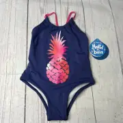 Hatley Girls' Size 2 Pineapple One Piece Swimsuit Tropical 2 year Old Swimsuit