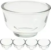 Set of 5 High Borosilicate Glass Tea Cups and Shiny for Daily Use in Office or Home