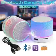 Bluetooth Mini Speaker Colorful LED USB Subwoofer Portable MP3 Music Player