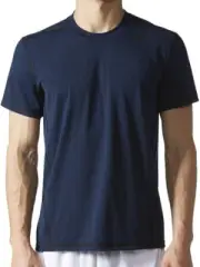Adidas BR2832 Men's Training Vertical Heather Tee Climalite Blue T-shirt SZ S