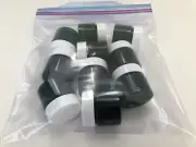 10 x 1 oz Empty Travel Cosmetic Jar Container Green Plastic Bottle High Quality