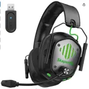 VK81 2.4GHz Wireless Gaming Headset for PS5, PS4, PC - Bluetooth Gaming Headphon