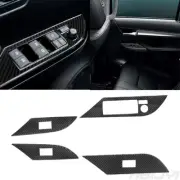 4Pcs For Toyota Hilux 2015-2021 Carbon Fiber Interior Door Control Cover Trim (for: Toyota)