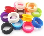 23pcs Soft Silicone Scissors Finger Rings Grips Inserts Shears Thumb Inserts Grooming Scissors Ring Finger Protector for Barber Dog Hair Cutting Scissor Accessories