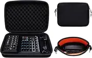 DR·AMIU Hard Case Compatible with Behringer FLOW 8, Mackie MobileMix 8-channel, Mackie Mix8 / ProFX6v3+ / ProFX6v3 Compact Mixer with Small Storage Bag, Travel Carrying Case