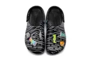 Crocs Classic Clog, Party Animals X Ron English, Black/White, M11