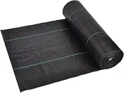 Garden Blocker Fabric | Grass Control Garden Fabric,Sturdy Black Grass Barrier Mat for Underlayment, Commercial Driveway, Landscaping