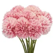 Artificial Flower Heads Silk Chrysanthemum Hydrangea Dark Pink Faux 12Pcs