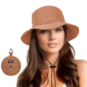 Waterproof Bucket Hat for Woman Men Rain Hat UPF 50+ Sun One Size Brick Red