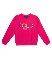 [Polo Ralph Lauren Kids] Polo Ralph Lauren Kids Logo embroidered cotton-blend sweater Y 1,5-2 pink
