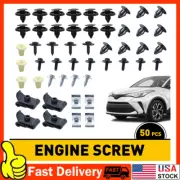 50PC Under Engine Cover Clips Underbody Mudguard Shield Screws Fits Toyota Lexus