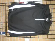 new Starter (L) Men's Half Zip Pullover Athletic Running Warmup Black Jacket LG